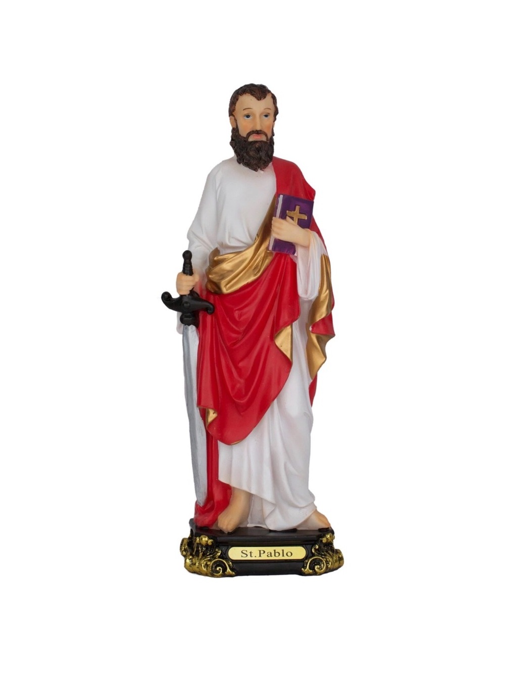 St Pablo apostol de los gentiles y martir San Pablo resin statue 13 inches